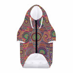 Vintage Bohemian Floral Mandala Print Dog Zip Up Hoodie