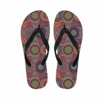 Vintage Bohemian Floral Mandala Print Flip Flops
