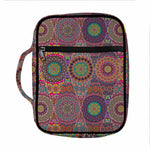 Vintage Bohemian Floral Mandala Print Front Pocket Bible Bag