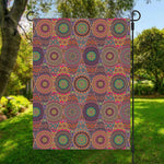 Vintage Bohemian Floral Mandala Print Garden Flag