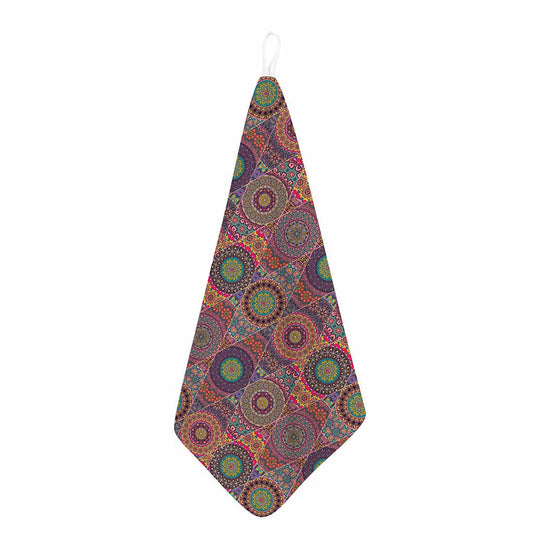 Vintage Bohemian Floral Mandala Print Hand Towel