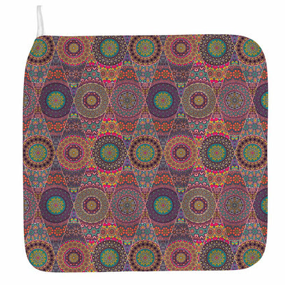 Vintage Bohemian Floral Mandala Print Hand Towel