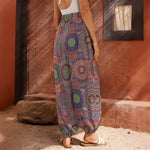 Vintage Bohemian Floral Mandala Print Harem Pants