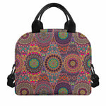 Vintage Bohemian Floral Mandala Print Insulated Lunch Bag