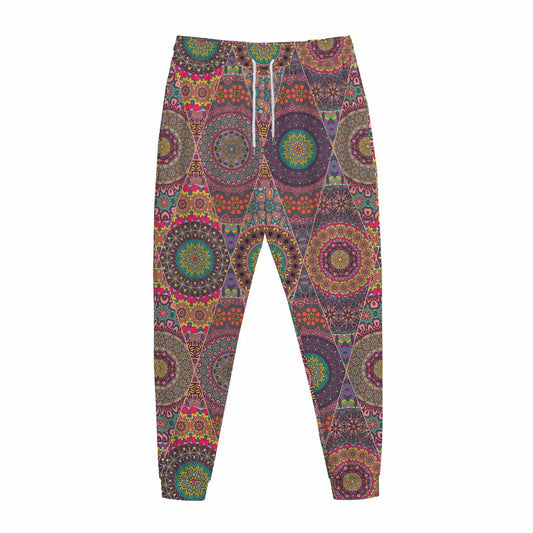 Vintage Bohemian Floral Mandala Print Jogger Pants