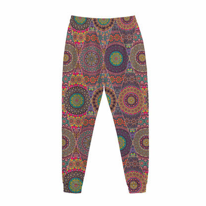 Vintage Bohemian Floral Mandala Print Jogger Pants