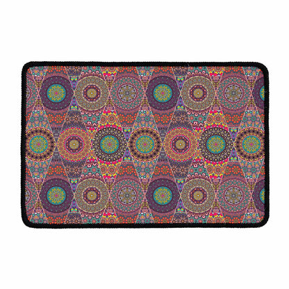 Vintage Bohemian Floral Mandala Print Kitchen Mat
