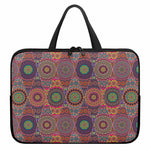 Vintage Bohemian Floral Mandala Print Laptop Sleeve With Handle