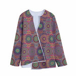 Vintage Bohemian Floral Mandala Print Long Sleeve Short Coat