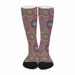 Vintage Bohemian Floral Mandala Print Long Socks
