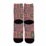 Vintage Bohemian Floral Mandala Print Long Socks