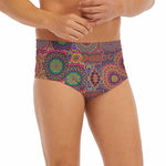 Vintage Bohemian Floral Mandala Print Men's Briefs
