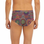 Vintage Bohemian Floral Mandala Print Men's Briefs