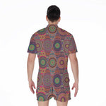 Vintage Bohemian Floral Mandala Print Men's Rompers