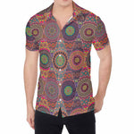 Vintage Bohemian Floral Mandala Print Men's Shirt