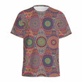 Vintage Bohemian Floral Mandala Print Men's Athletic T-Shirt