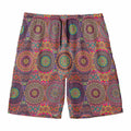 Vintage Bohemian Floral Mandala Print Men's Swim Trunks
