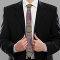 Vintage Bohemian Floral Mandala Print Necktie
