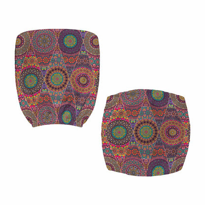 Vintage Bohemian Floral Mandala Print Office Chair Cover