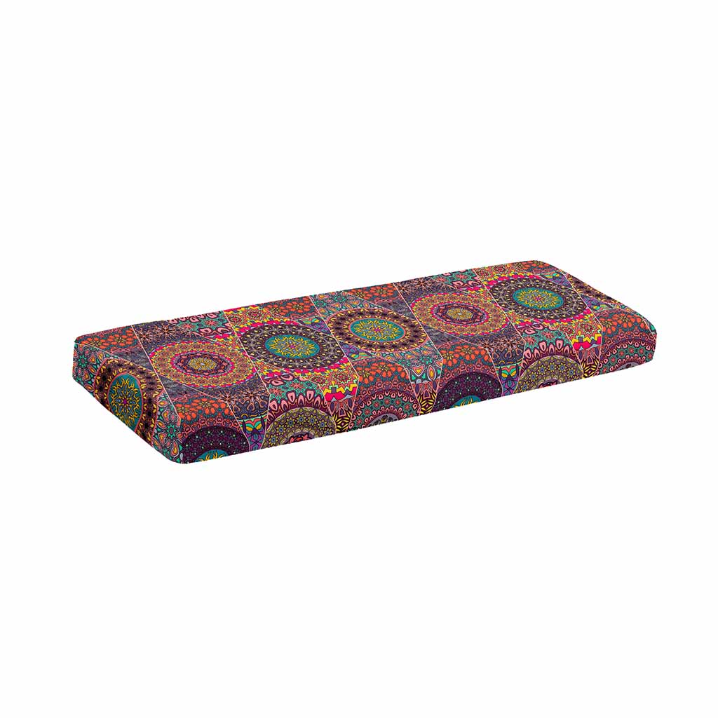 Vintage Bohemian Floral Mandala Print Piano Keyboard Cover