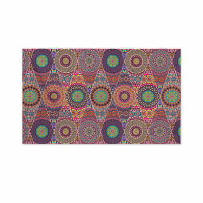 Vintage Bohemian Floral Mandala Print Polyester Flag