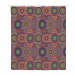 Vintage Bohemian Floral Mandala Print Polyester Shower Curtain