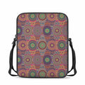 Vintage Bohemian Floral Mandala Print Rectangular Crossbody Bag