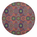 Vintage Bohemian Floral Mandala Print Round Blanket