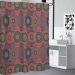 Vintage Bohemian Floral Mandala Print Shower Curtain