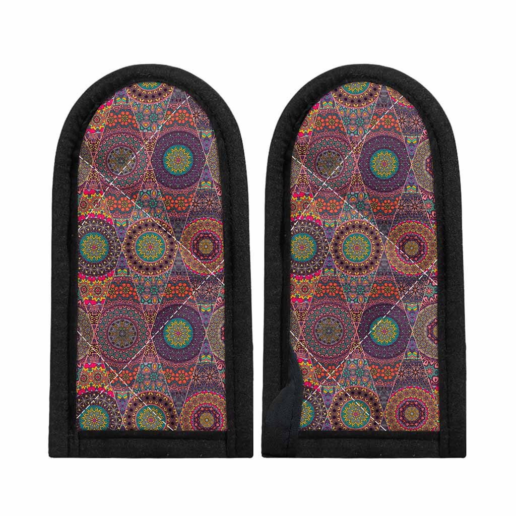 Vintage Bohemian Floral Mandala Print Skillet Handle Cover