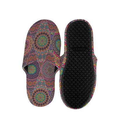 Vintage Bohemian Floral Mandala Print Slippers
