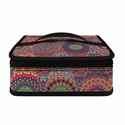 Vintage Bohemian Floral Mandala Print Small Lunch Bag