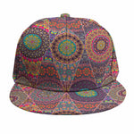 Vintage Bohemian Floral Mandala Print Snapback Cap