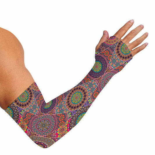 Vintage Bohemian Floral Mandala Print Sun Protection Arm Sleeves