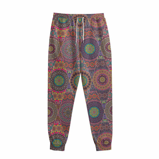 Vintage Bohemian Floral Mandala Print Sweatpants