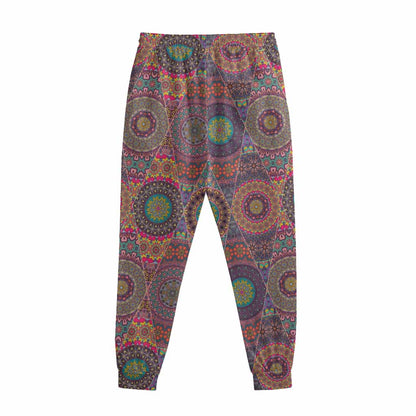 Vintage Bohemian Floral Mandala Print Sweatpants