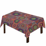 Vintage Bohemian Floral Mandala Print Tablecloth