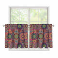 Vintage Bohemian Floral Mandala Print Tier Curtains