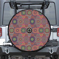 Vintage Bohemian Floral Mandala Print Tire Cover With Camera Hole