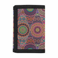 Vintage Bohemian Floral Mandala Print Trifold Wallet