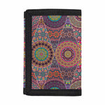 Vintage Bohemian Floral Mandala Print Trifold Wallet
