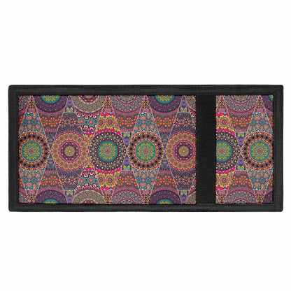 Vintage Bohemian Floral Mandala Print Trifold Wallet