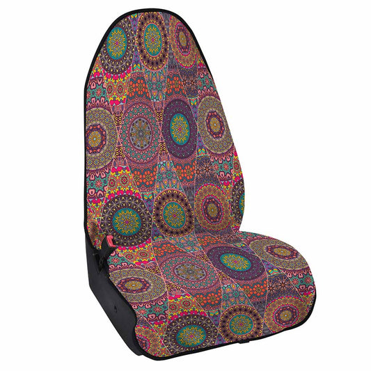 Vintage Bohemian Floral Mandala Print Waterproof Car Seat Cover