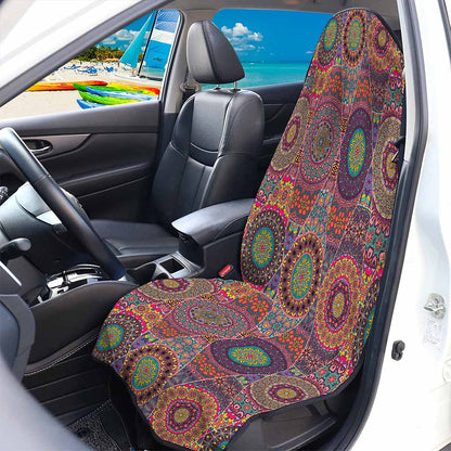 Vintage Bohemian Floral Mandala Print Waterproof Car Seat Cover