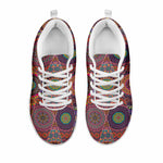 Vintage Bohemian Floral Mandala Print White Running Shoes