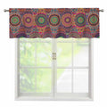 Vintage Bohemian Floral Mandala Print Window Valance