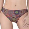 Vintage Bohemian Floral Mandala Print Women's Thong