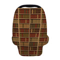 Vintage Bookshelf Pattern Print Baby Seat Cover