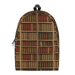 Vintage Bookshelf Pattern Print Backpack