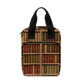 Vintage Bookshelf Pattern Print Bible Tote Bag